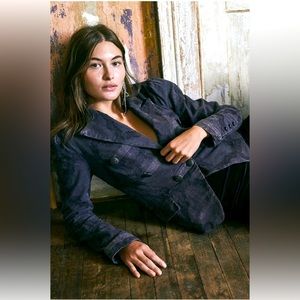 Free People James Blazer in Washed Black